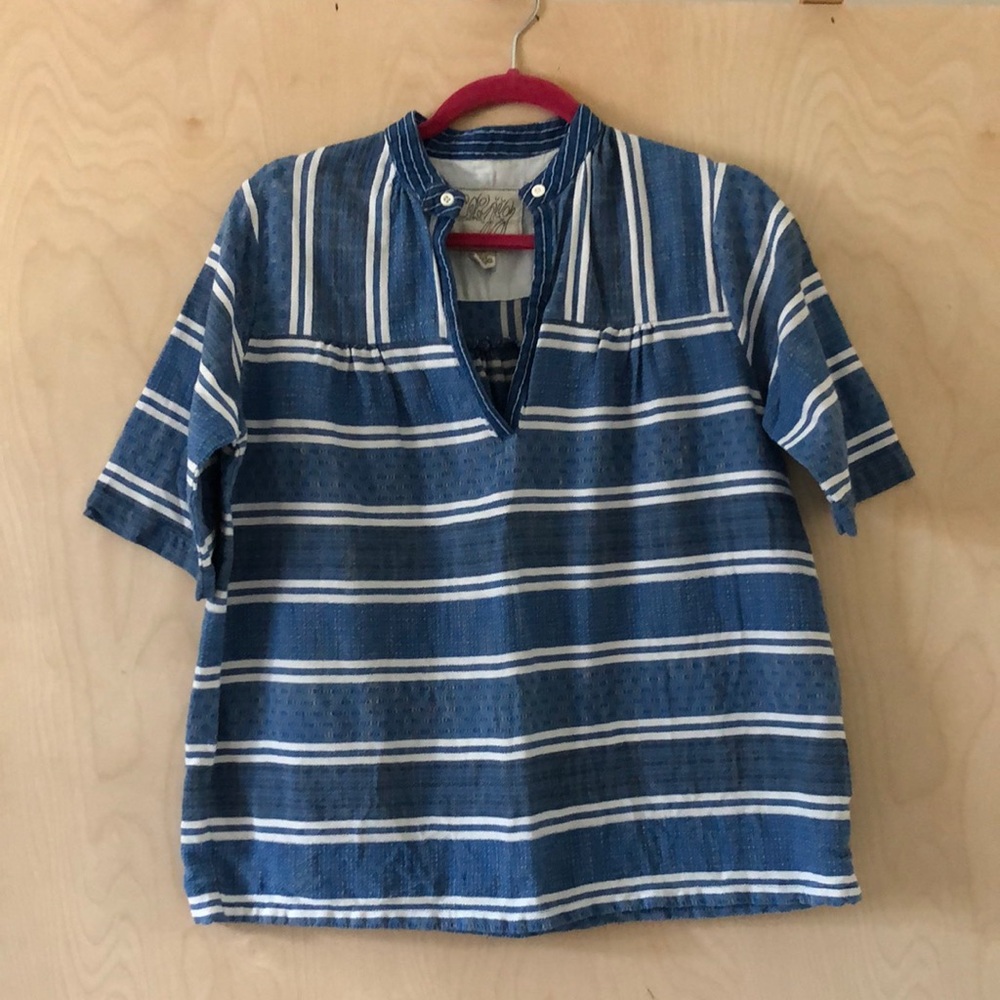 Short sleeve Ace & Jig shirt in Blue Jean textile - small